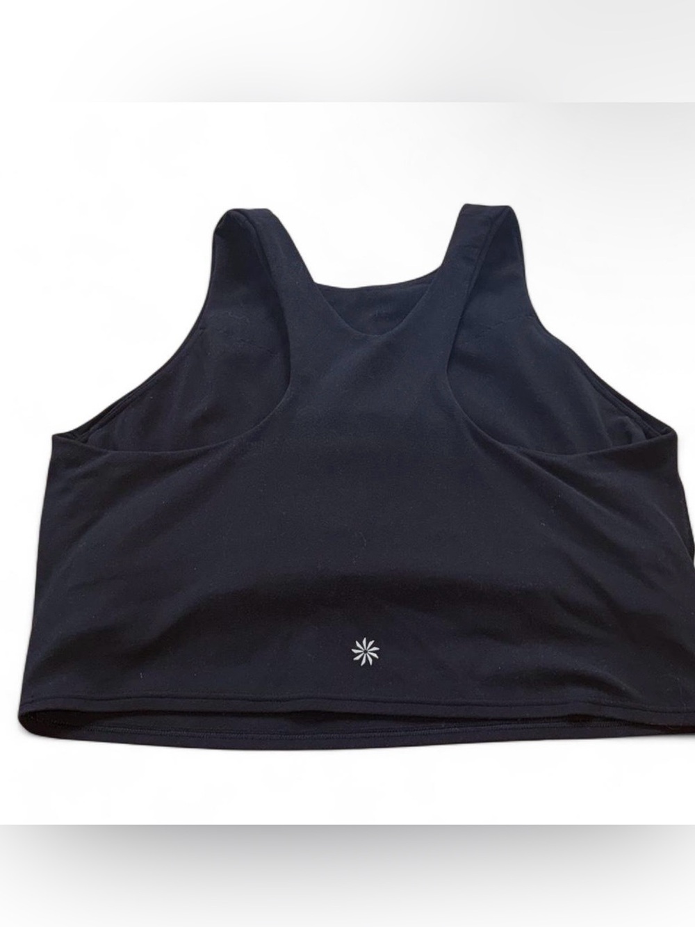 Athleta Black Racerback Crop Tank Top